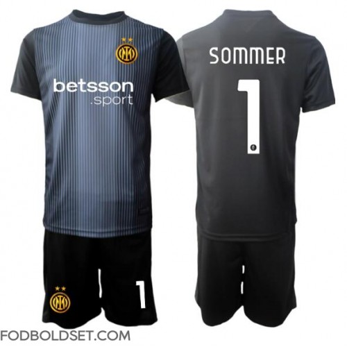 Inter Milan Yann Sommer #1 Målmand Hjemme Trøje Børn 2025-26 Kortærmet (+ Korte bukser)
